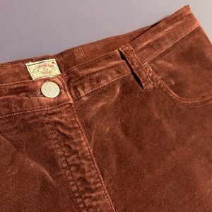 Vintage Armani Jeans Simin T Velvet Pants | Size 32 | Maroon Luxury 90s